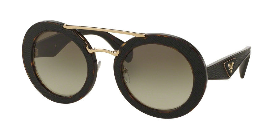 Round metal sunglasses PRADA SPR 59X col. matte black + pale gold |  Occhiali | Ottica Scauzillo