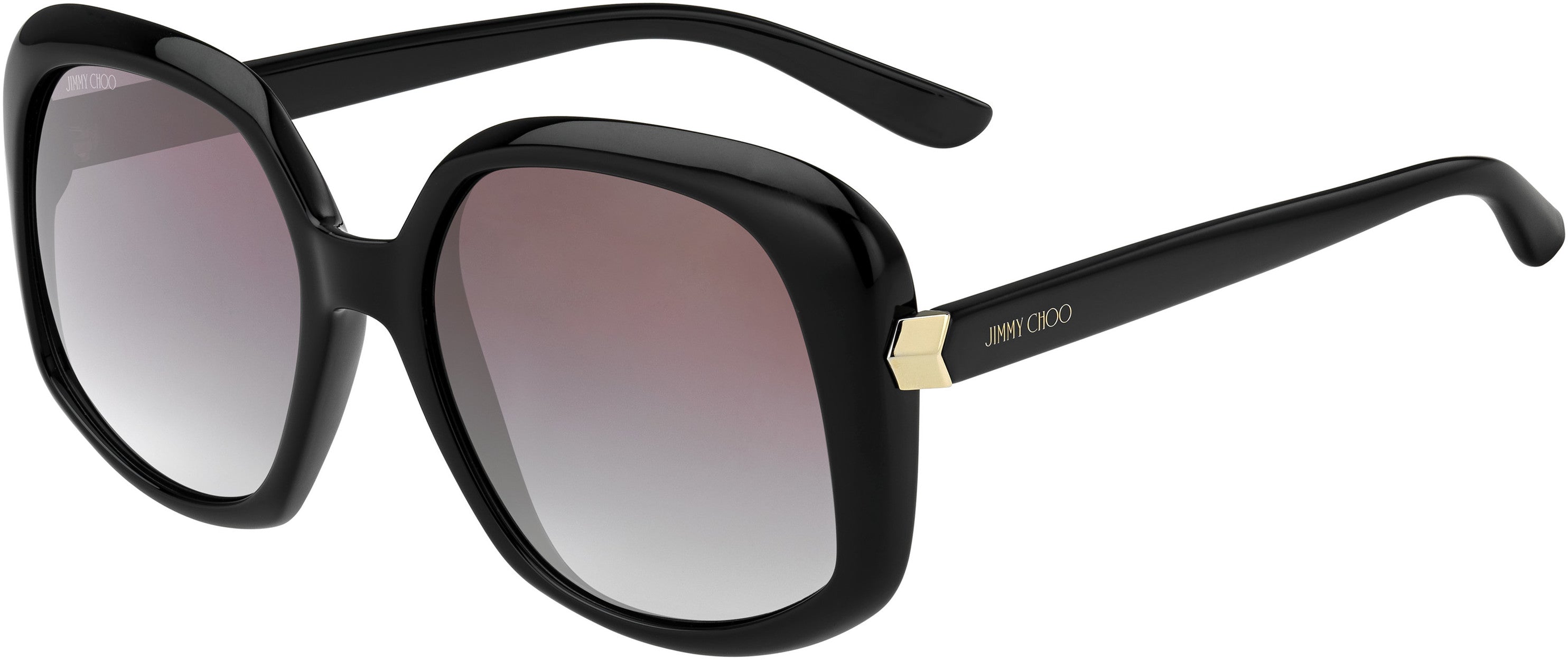 Jimmy Choo Amada/S Square Sunglasses 0807-0807  Black (FQ Gray Sf Gold Sp)