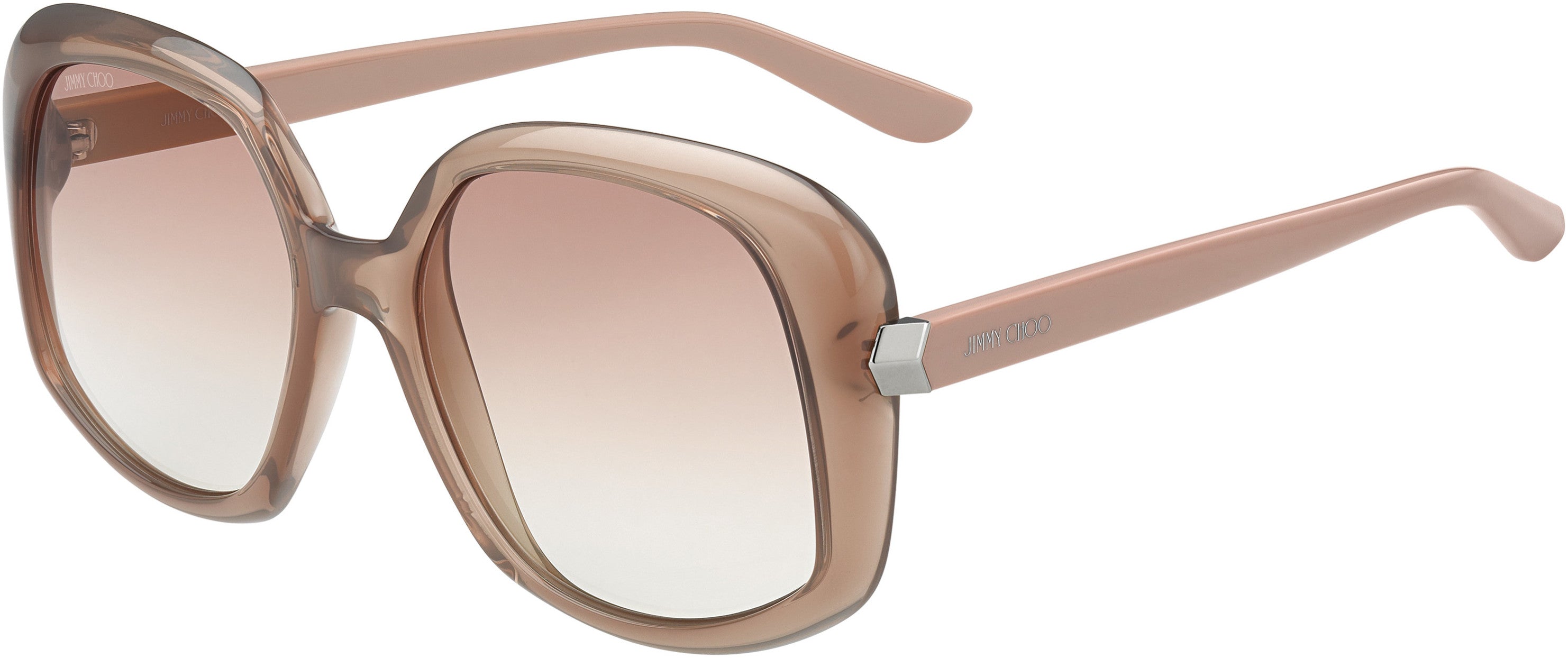 Jimmy Choo Amada/S Square Sunglasses 0FWM-0FWM  Nude (HA Brown Gradient)