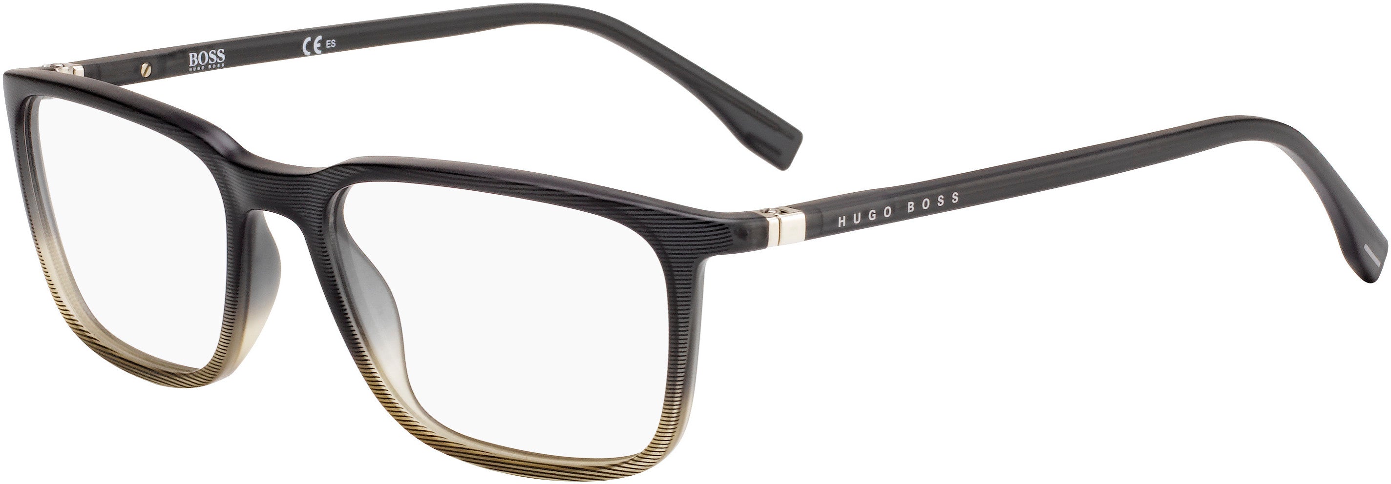 Boss (hub) Boss 0962 Square Eyeglasses 0PK3-0PK3  Gray Brown Pattern (00 Demo Lens)