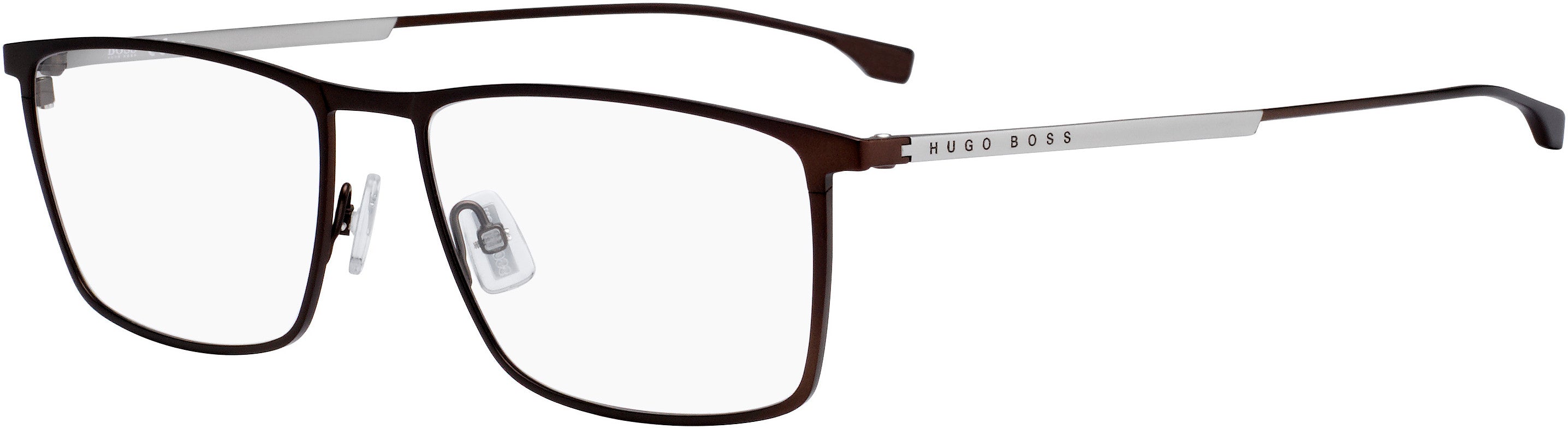 Boss (hub) Boss 0976 Rectangular Eyeglasses 04IN-04IN  Matte Brown (00 Demo Lens)