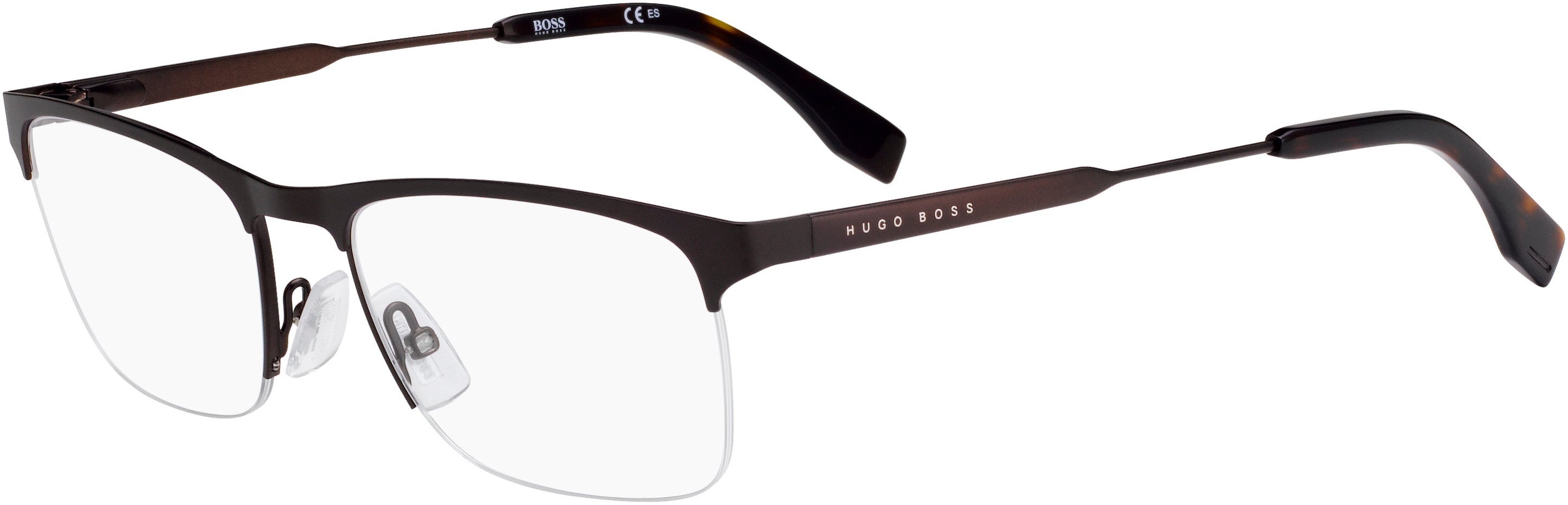 Boss (hub) Boss 0998 Rectangular Eyeglasses 04IN-04IN  Matte Brown (00 Demo Lens)