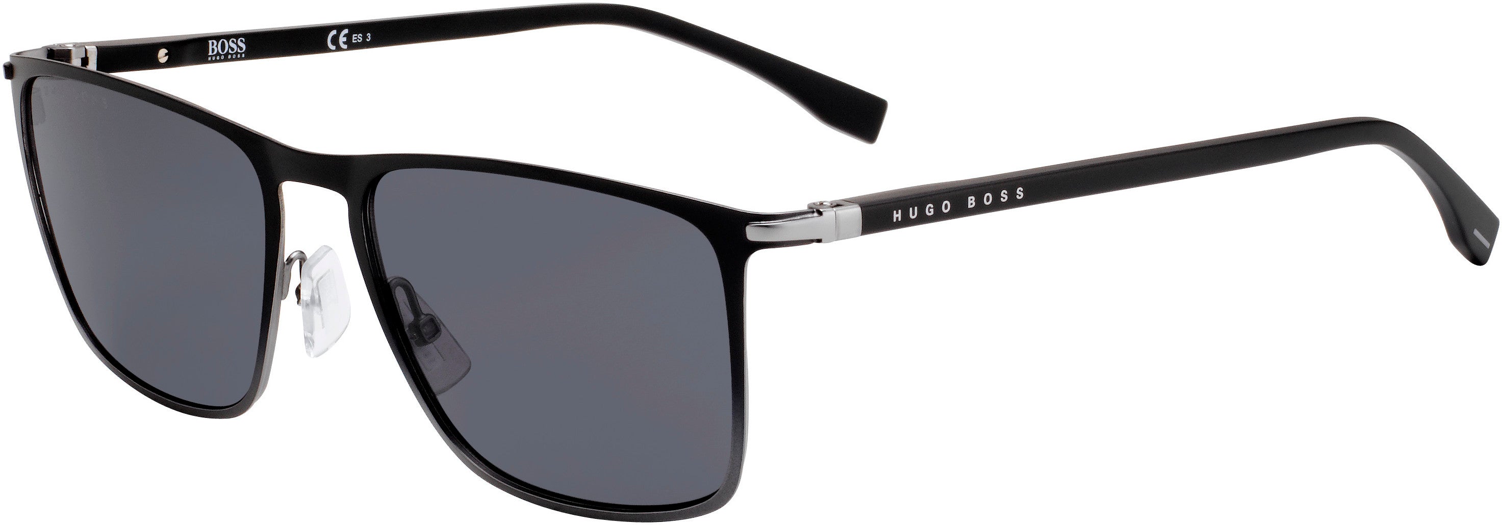 Boss (hub) Boss 1004/S Rectangular Sunglasses 0O6W-0O6W  Blrut Dark Gray (IR Gray)