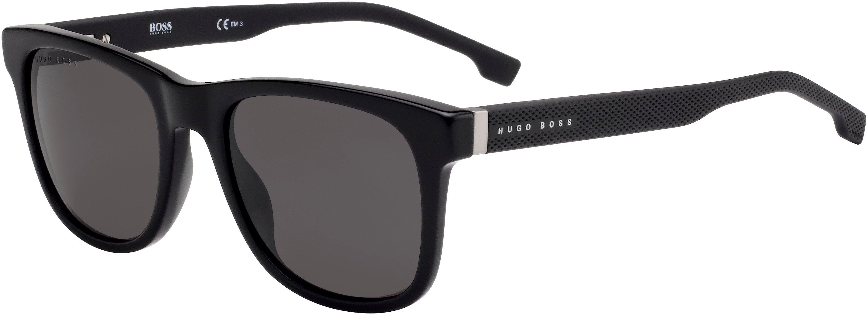 Boss (hub) Boss 1039/S Rectangular Sunglasses 0807-0807  Black (IR Gray)