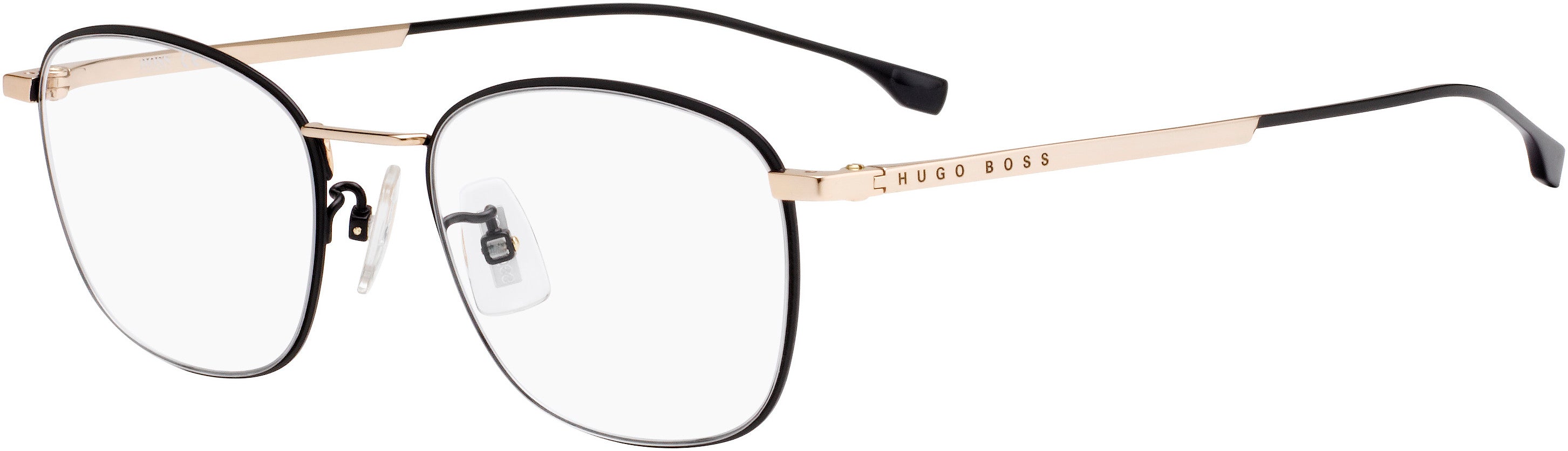 Boss (hub) Boss 1067/F Square Eyeglasses 0I46-0I46  Black Gold (00 Demo Lens)