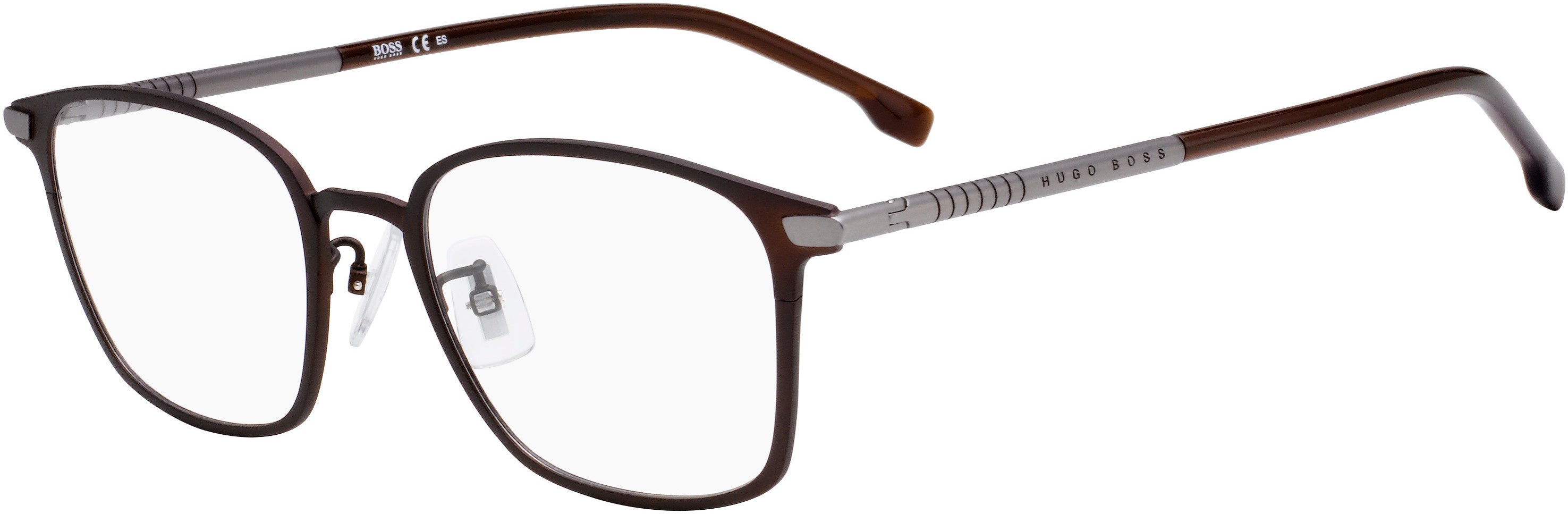 Boss (hub) Boss 1071/F Square Eyeglasses 04IN-04IN  Matte Brown (00 Demo Lens)