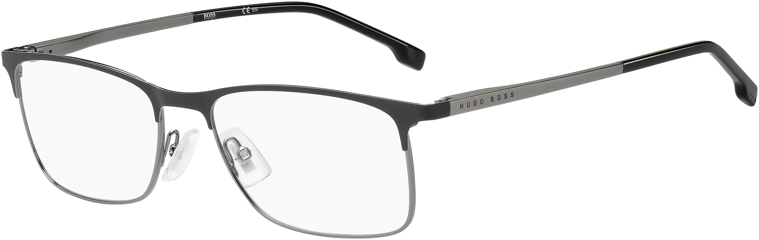 Boss (hub) Boss 1186 Rectangular Eyeglasses 0RZZ-0RZZ  Matte Black Dark Ruthenium (00 Demo Lens)