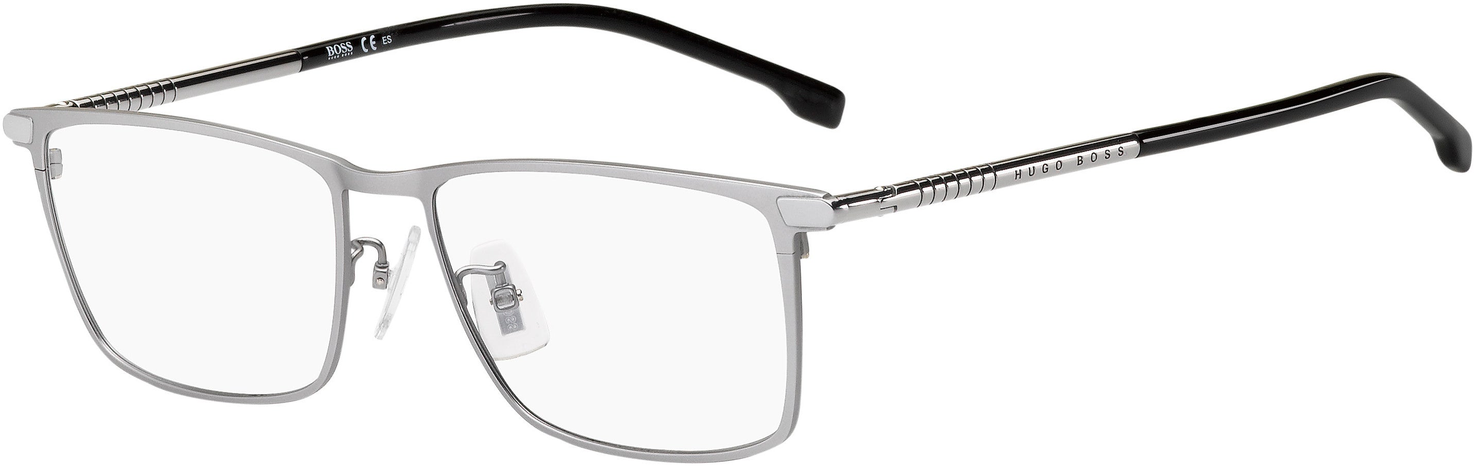 Boss (hub) Boss 1226/F Rectangular Eyeglasses 0R81-0R81  Matte Ruthenium (00 Demo Lens)