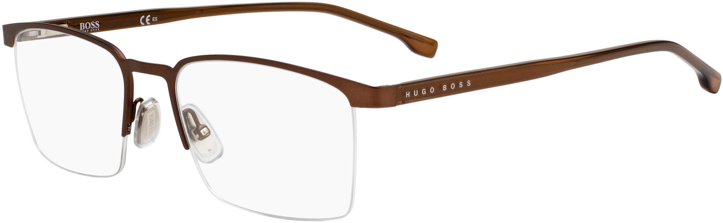 Boss (hub) Boss 1088 Rectangular Eyeglasses 0YZ4-0YZ4  Matte Brown (00 Demo Lens)