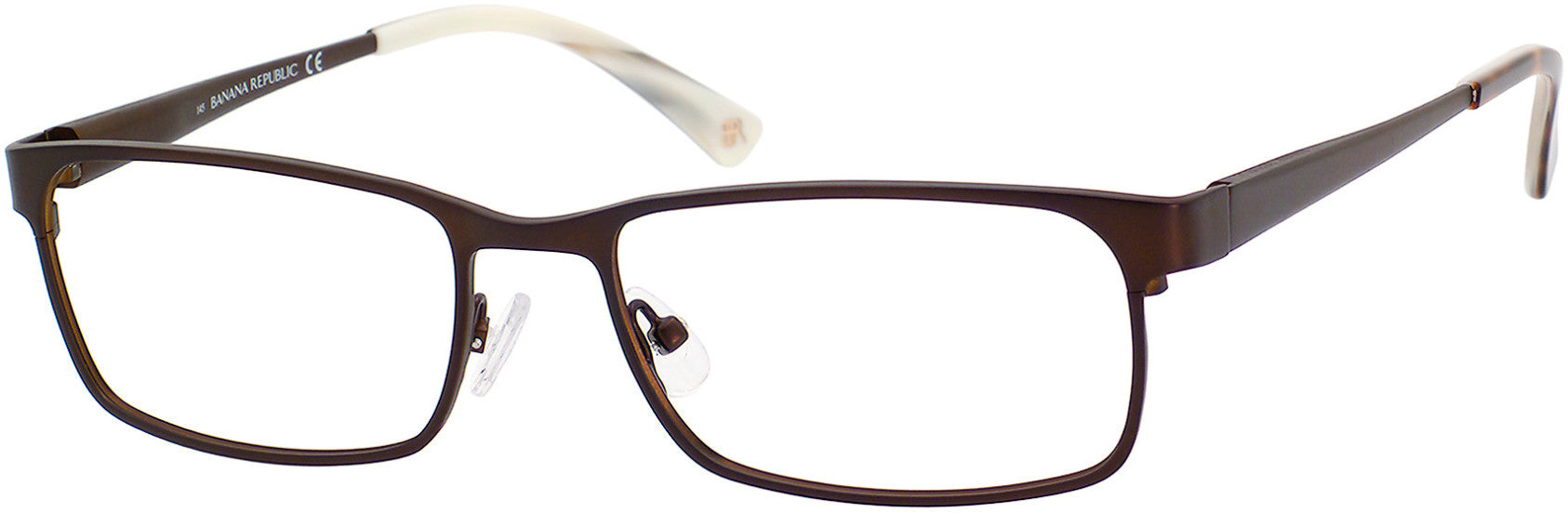 Banana Republic Carlyle Rectangular Eyeglasses 0JUV-0JUV  Semi Matte Dark Brown (00 Demo Lens)
