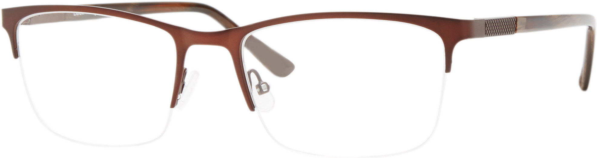  Claiborne 252 Rectangular Eyeglasses 0YZ4-0YZ4  Matte Brown (00 Demo Lens)