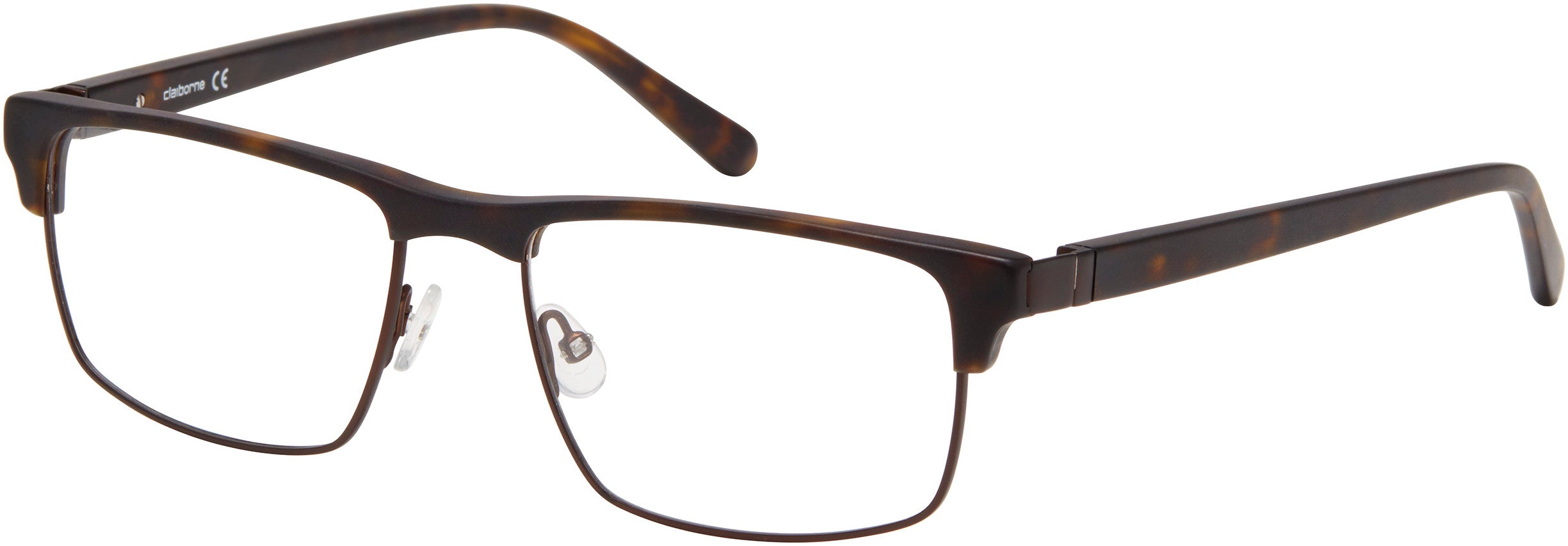  Claiborne 255 Browline Eyeglasses 0HGC-0HGC  Brown Havana (00 Demo Lens)