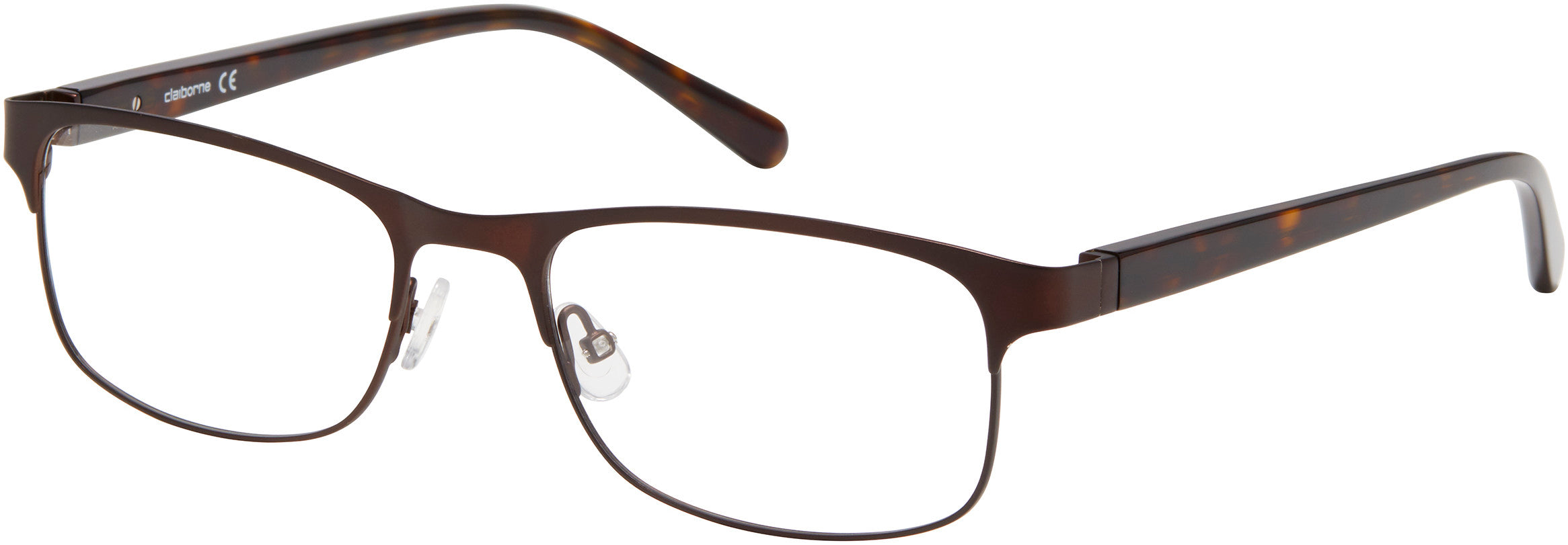  Claiborne 256 Rectangular Eyeglasses 0R0Z-0R0Z  Dark Brown (00 Demo Lens)