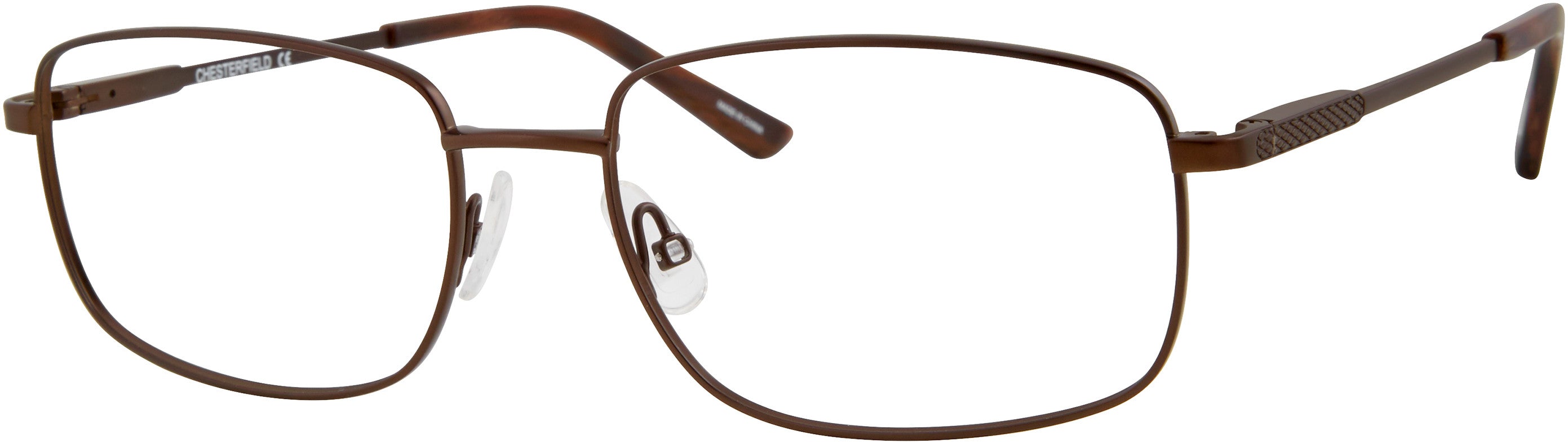  Chesterfield 73Xl/T Rectangular Eyeglasses 0E62-0E62  Brushed Brown Brown (00 Demo Lens)