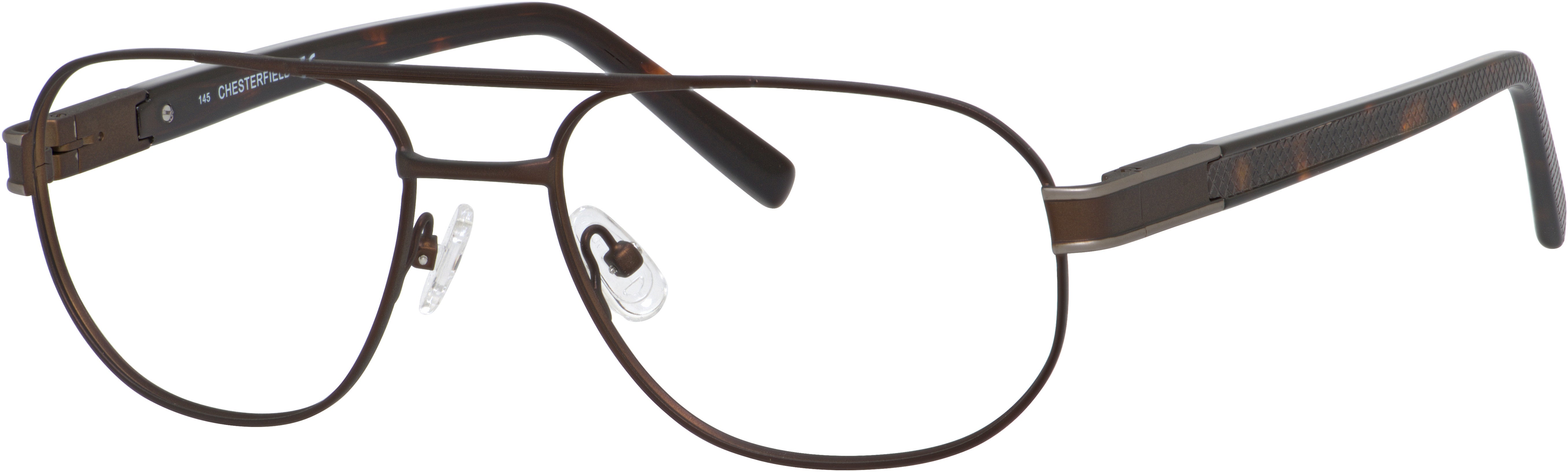  Chesterfield 881 Aviator Eyeglasses 0ERQ-0ERQ  Matte Dark Brown (00 Demo Lens)