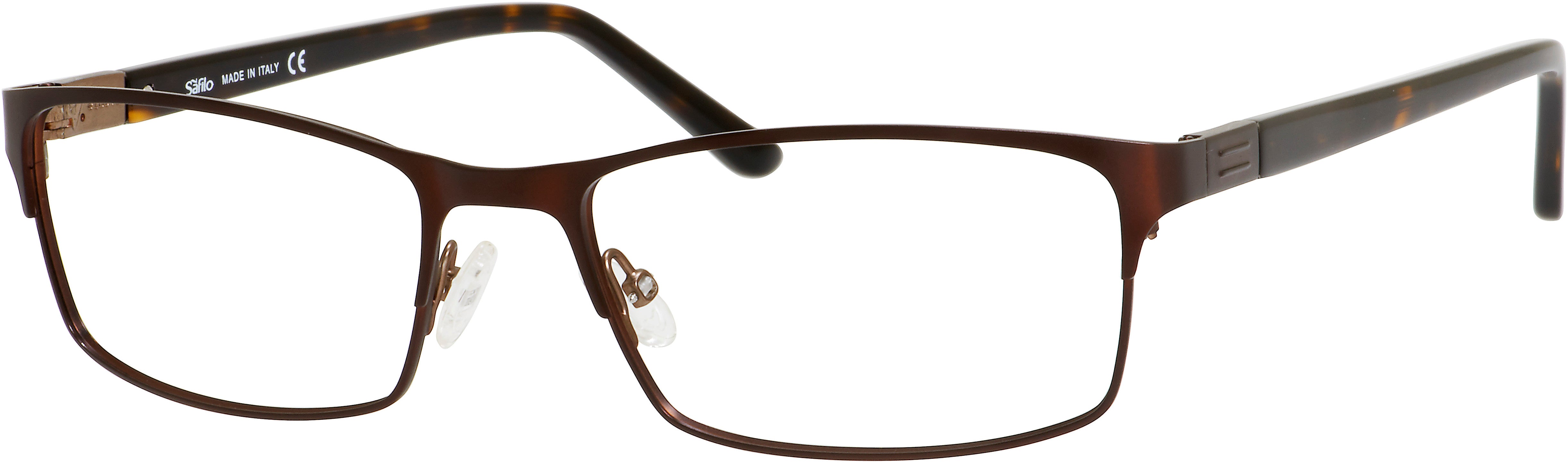  Elasta 3098 Rectangular Eyeglasses 0JWU-0JWU  Brushed Dark Brown (00 Demo Lens)