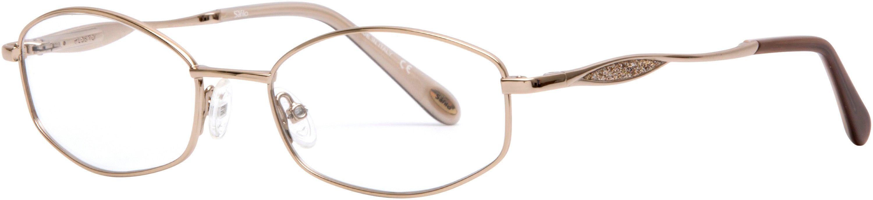  Emozioni 4383 Oval Modified Eyeglasses 03YG-03YG  Lgh Gold (00 Demo Lens)