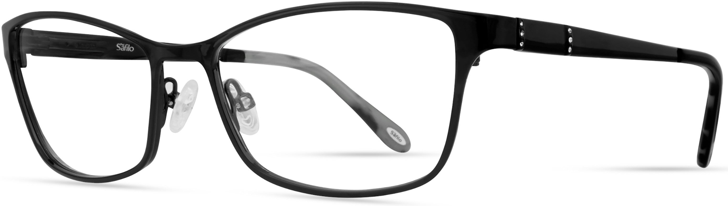  Emozioni 4386 Rectangular Eyeglasses 0807-0807  Black (00 Demo Lens)