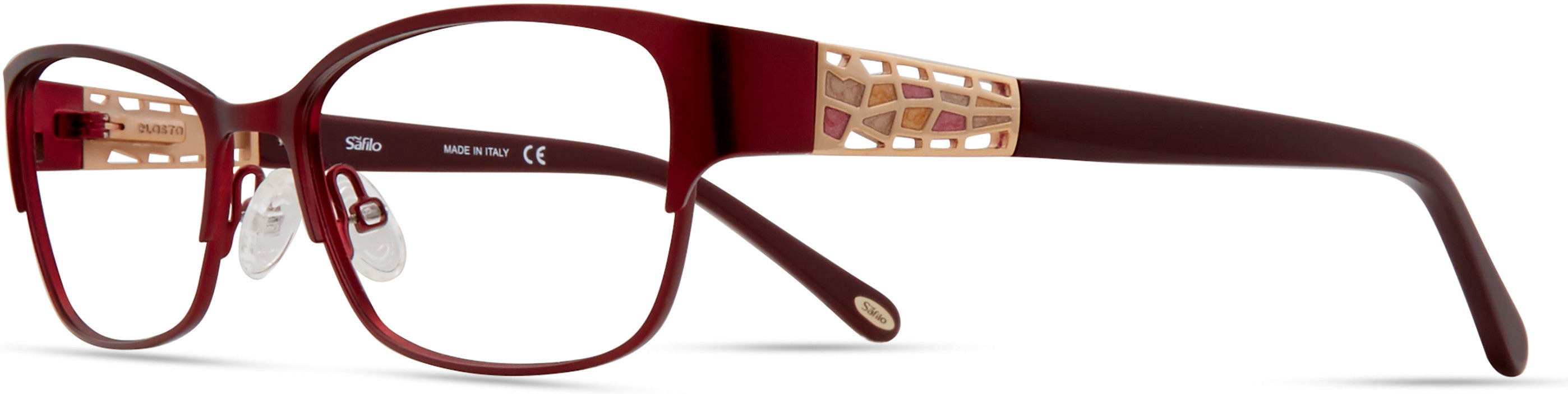  Emozioni 4387 Rectangular Eyeglasses 0LHF-0LHF  Opal Burgundy (00 Demo Lens)