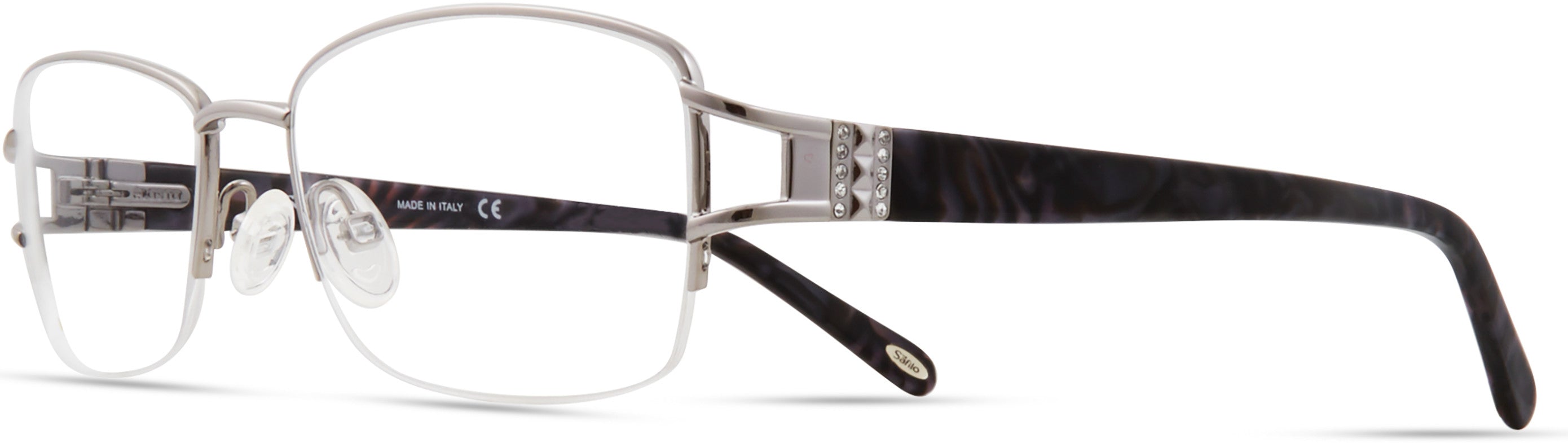  Emozioni 4388 Cat Eye/butterfly Eyeglasses 06LB-06LB  Ruthenium (00 Demo Lens)