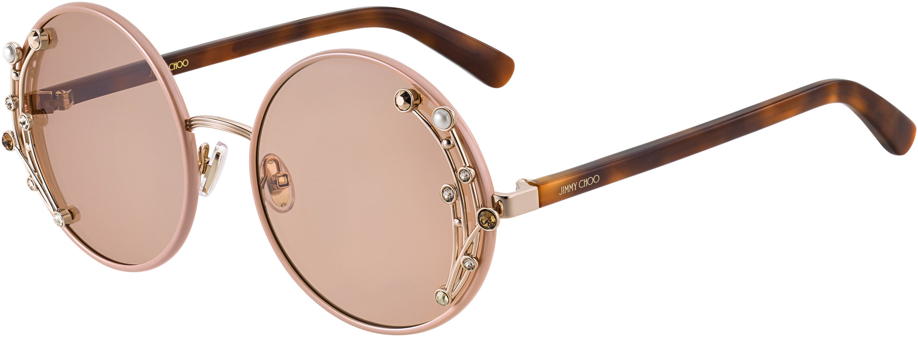 Jimmy Choo LILI/S Sunglasses Gold Copper / Pink Flash Silver | Beverly  Hills Eyewear