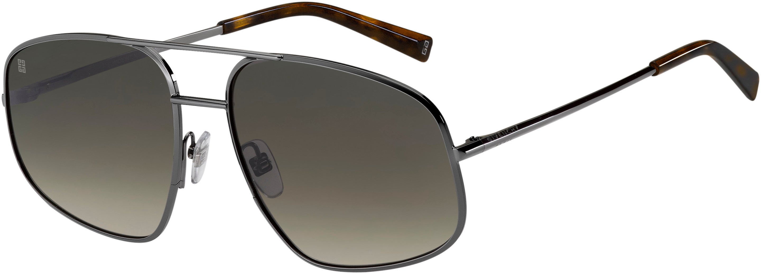  Givenchy 7193/S Aviator Sunglasses 0KJ1-0KJ1  Dark Ruthenium (HA Brown Gradient)