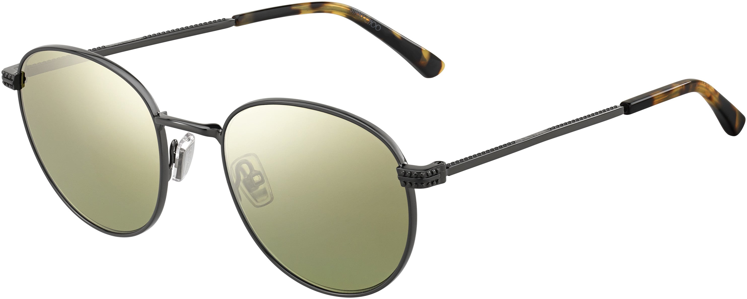 Jimmy Choo Henri/S Oval Modified Sunglasses 0KJ1-0KJ1  Dark Ruthenium (K1 Gold Mirror)