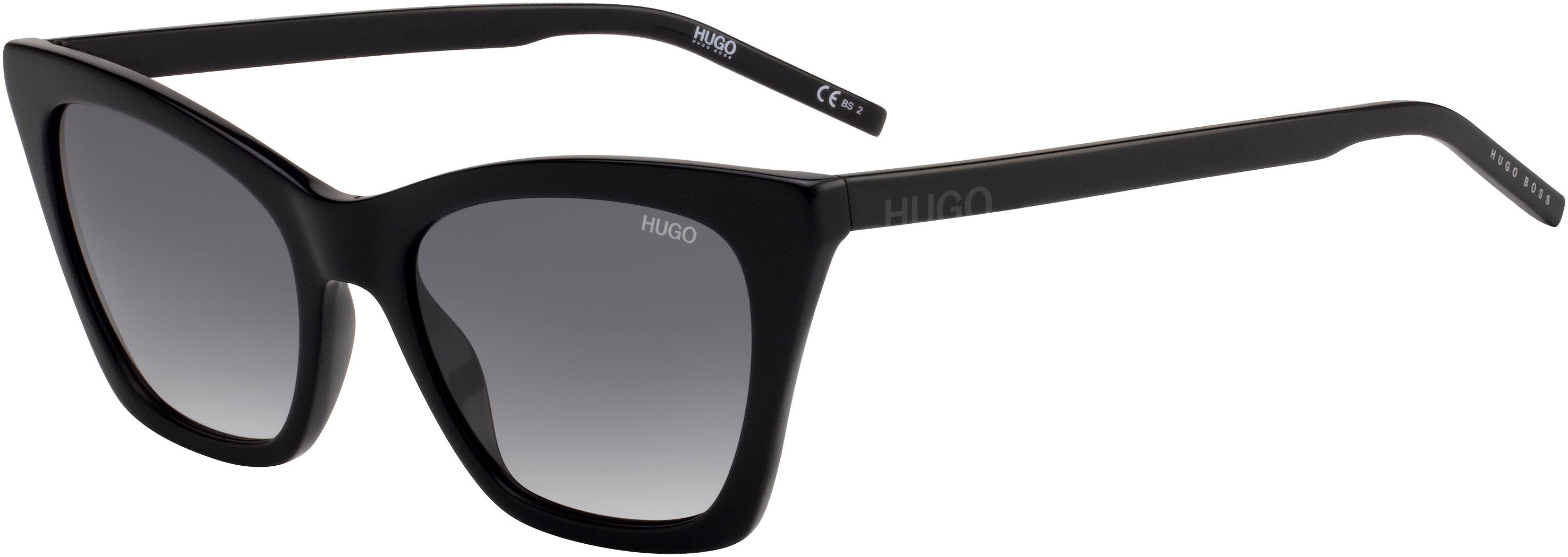 Hugo (hug) Hugo 1055/S Cat Eye/butterfly Sunglasses 0807-0807  Black (9O Dark Gray Gradient)