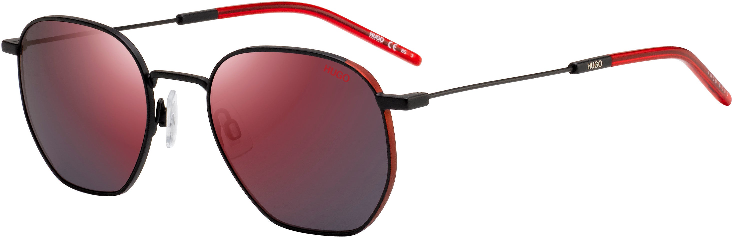 Hugo (hug) Hugo 1060/S Special Shape Sunglasses 0BLX-0BLX  Bkrt Crystal Red (AO Red Mirror)