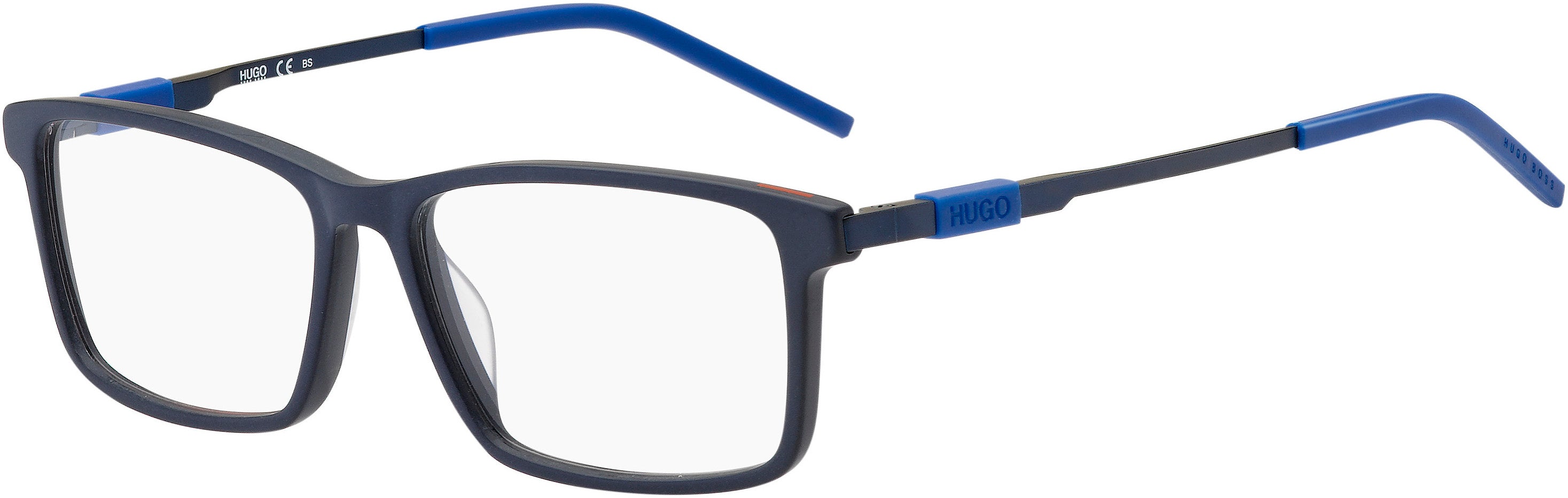 Hugo (hug) Hugo 1102 Square Eyeglasses 0FLL-0FLL  Matte Blue (00 Demo Lens)