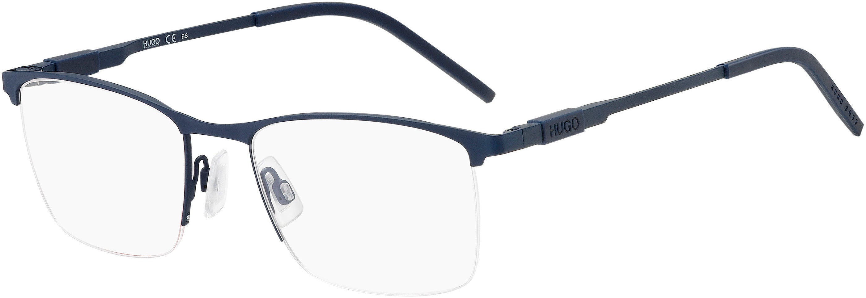 Hugo (hug) Hugo 1103 Square Eyeglasses 0FLL-0FLL  Matte Blue (00 Demo Lens)