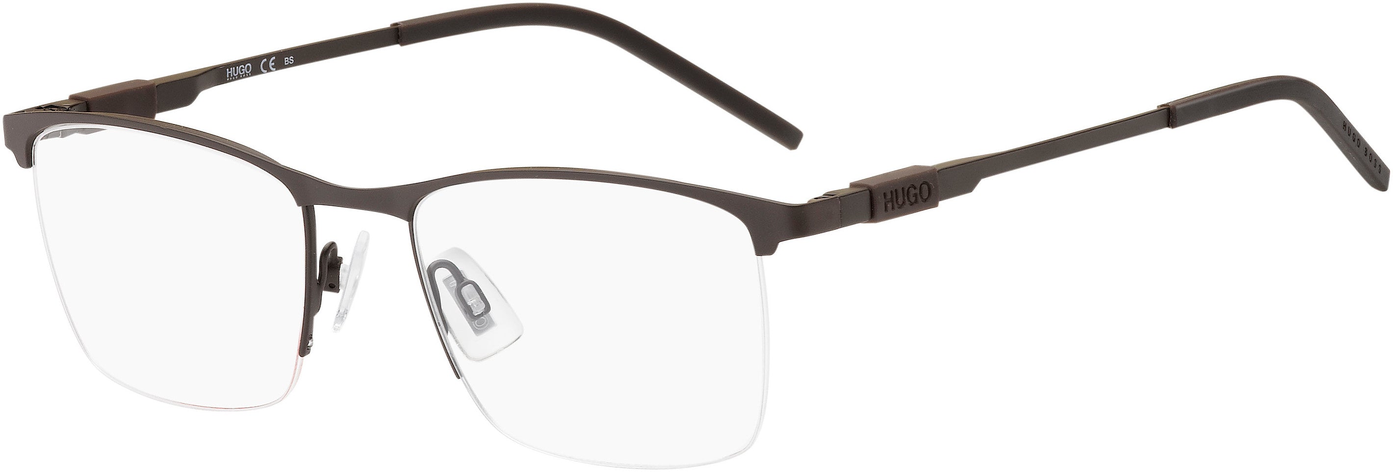 Hugo (hug) Hugo 1103 Square Eyeglasses 0YZ4-0YZ4  Matte Brown (00 Demo Lens)