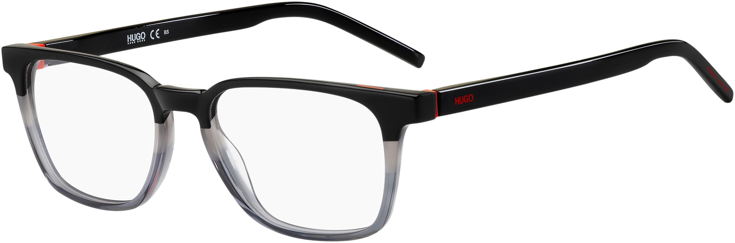 Hugo (hug) Hugo 1130 Rectangular Eyeglasses 008A-008A  Black Gray (00 Demo Lens)