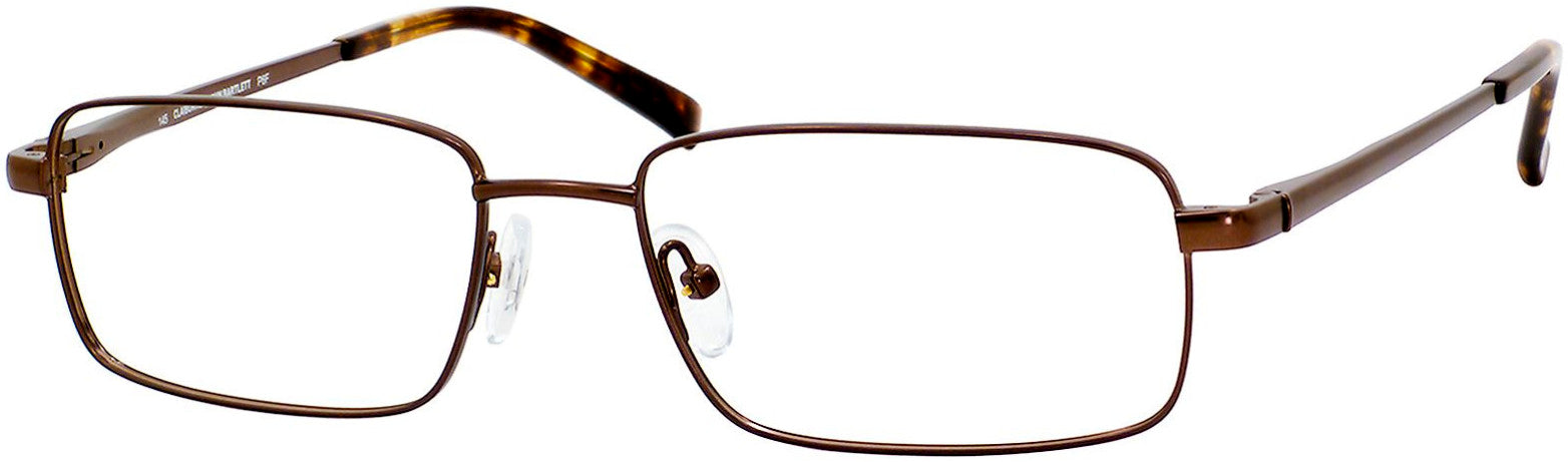 Claiborne Industrialist Rectangular Eyeglasses 0P6F-0P6F  Brown (00 Demo Lens)