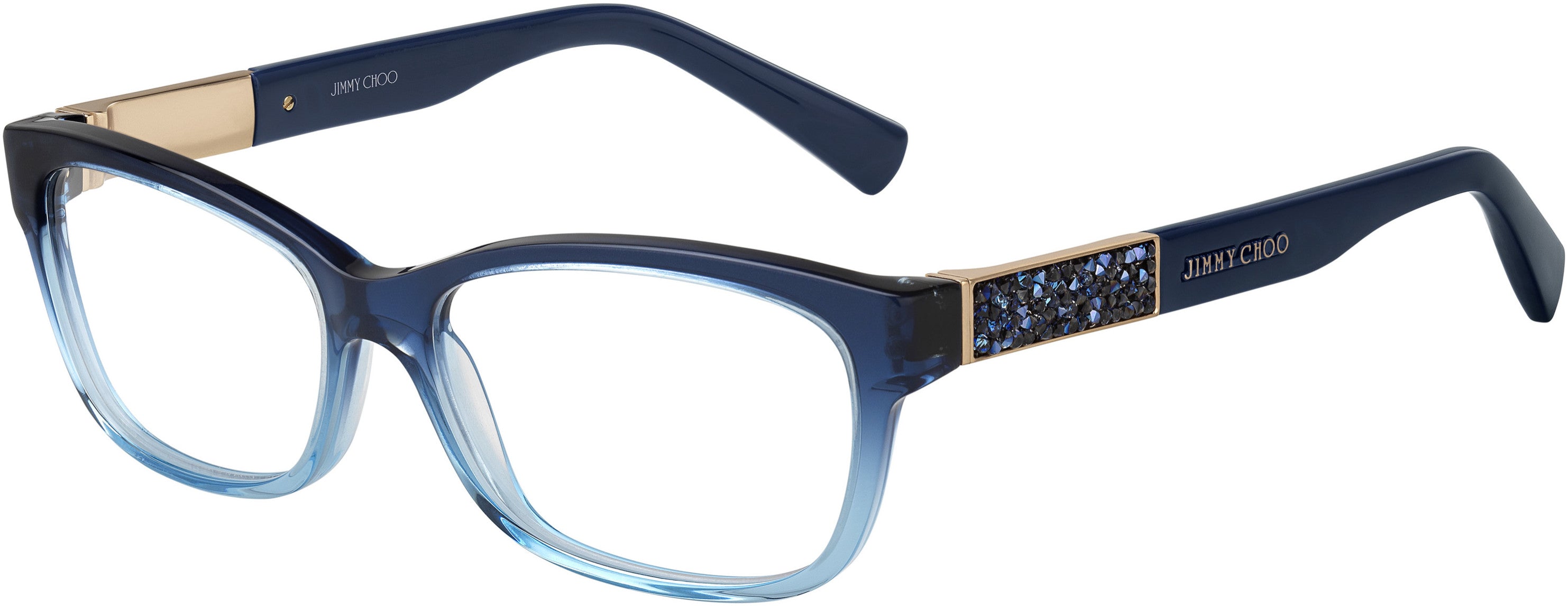  Jimmy Choo 110 Rectangular Eyeglasses 0WTA-0WTA  Blue Shaded (00 Demo Lens)