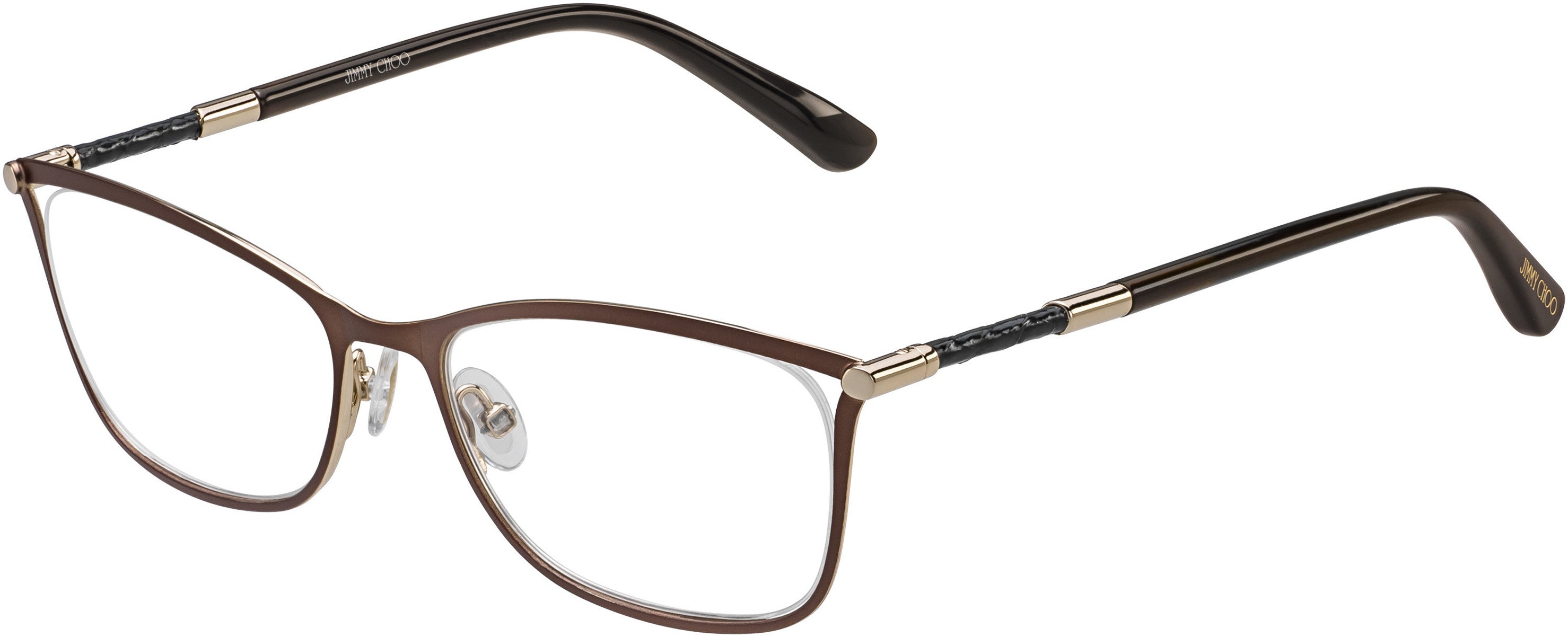  Jimmy Choo 134 Rectangular Eyeglasses 0J6L-0J6L  Matte Dark Brown (00 Demo Lens)