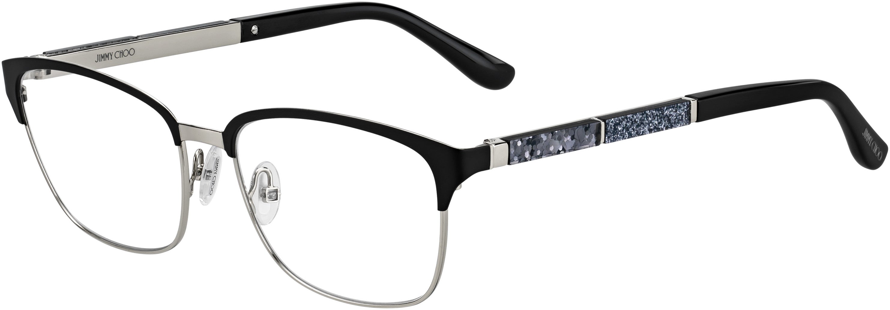  Jimmy Choo 192 Square Eyeglasses 0003-0003  Matte Black (00 Demo Lens)