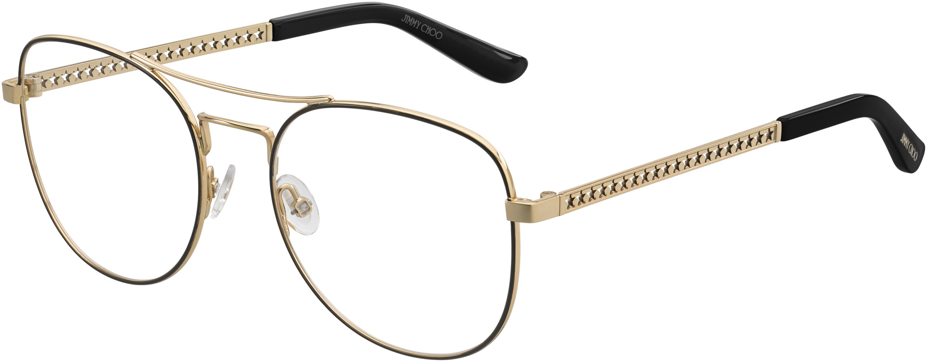  Jimmy Choo 200 Oval Modified Eyeglasses 0VUE-0VUE  Dark Ruthenium Gold (00 Demo Lens)