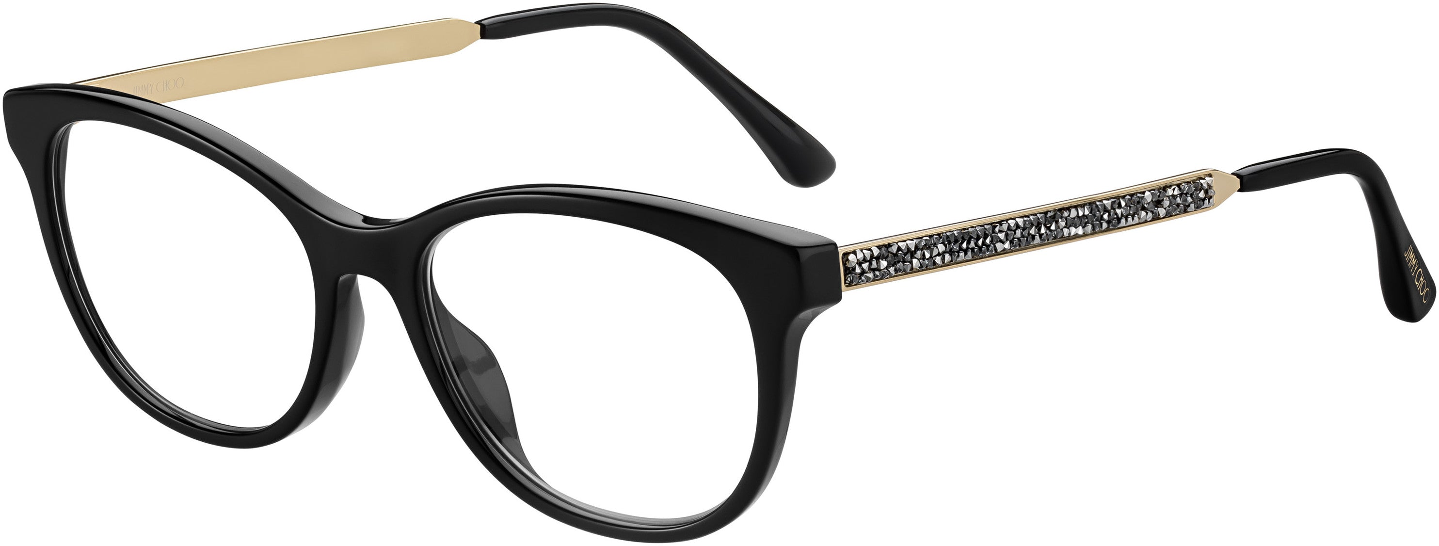  Jimmy Choo 202 Square Eyeglasses 0807-0807  Black (00 Demo Lens)