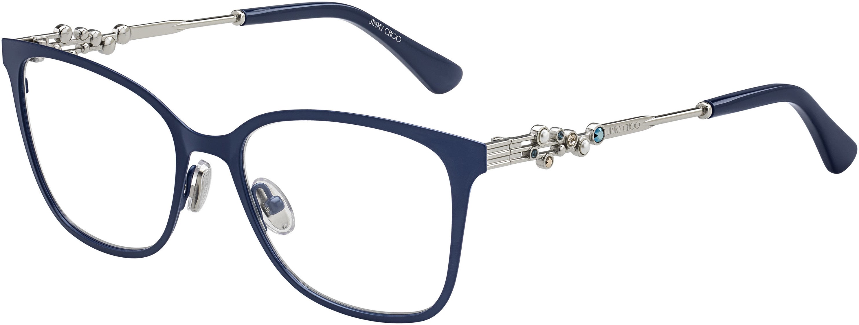  Jimmy Choo 212 Square Eyeglasses 0FLL-0FLL  Matte Blue (00 Demo Lens)