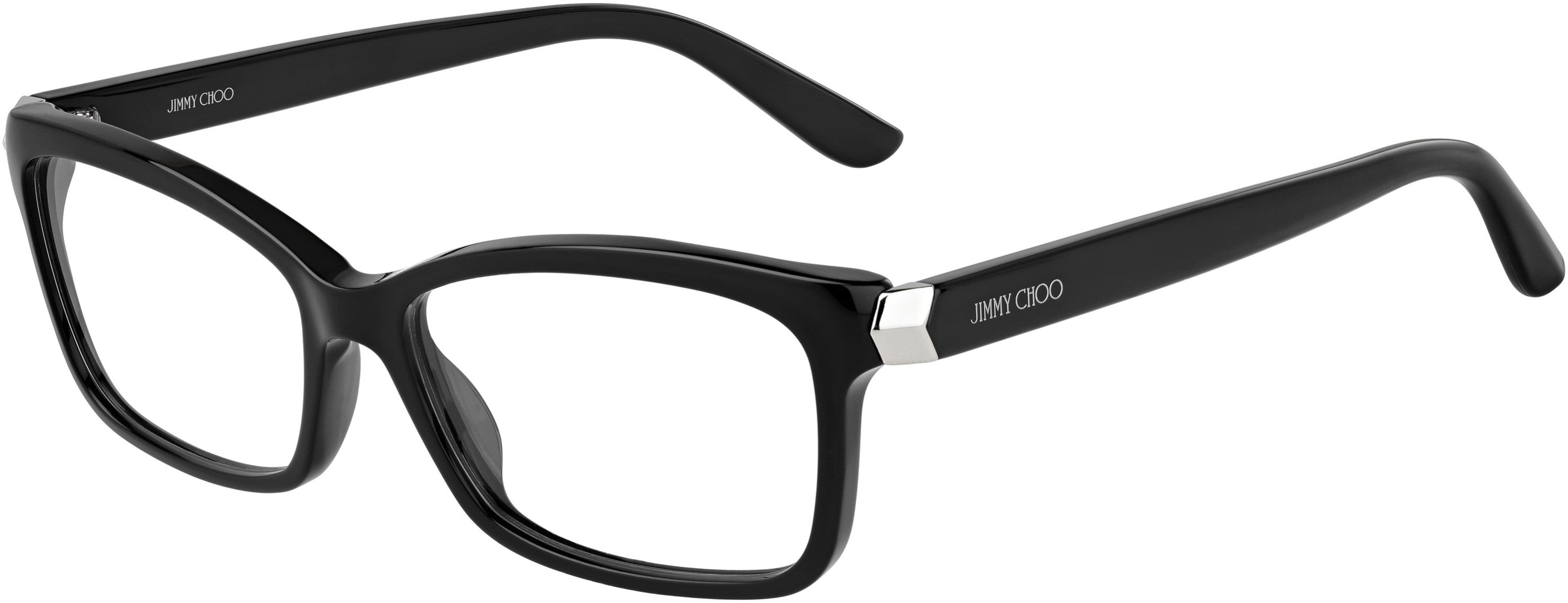  Jimmy Choo 225 Rectangular Eyeglasses 0807-0807  Black (00 Demo Lens)