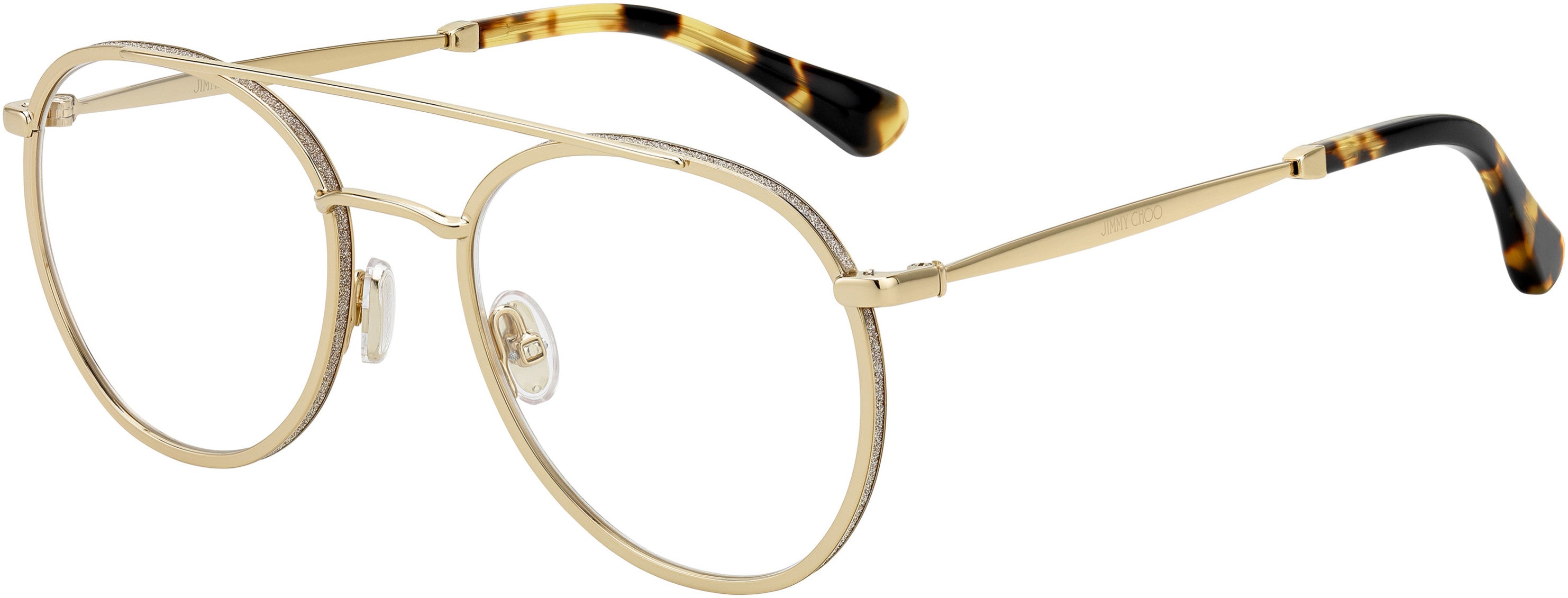  Jimmy Choo 230 Oval Modified Eyeglasses 0J5G-0J5G  Gold (00 Demo Lens)