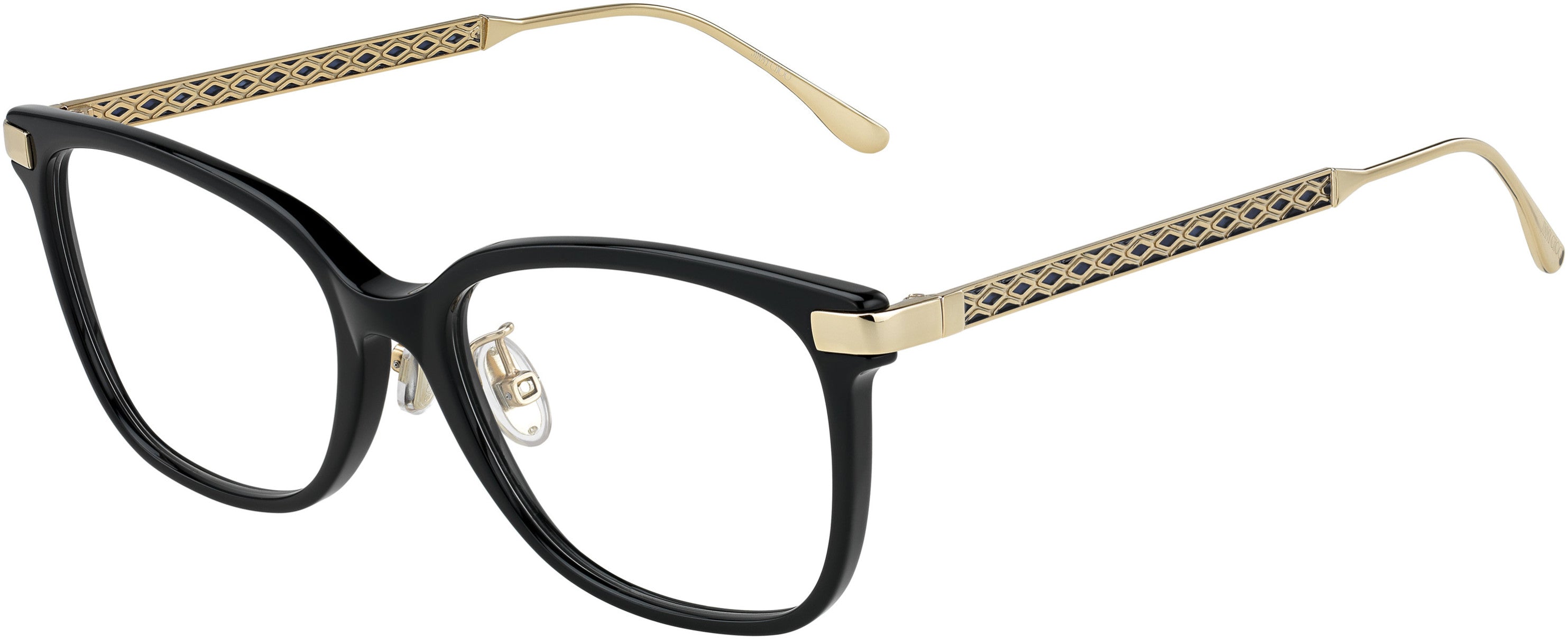  Jimmy Choo 236/F Rectangular Eyeglasses 0807-0807  Black (00 Demo Lens)