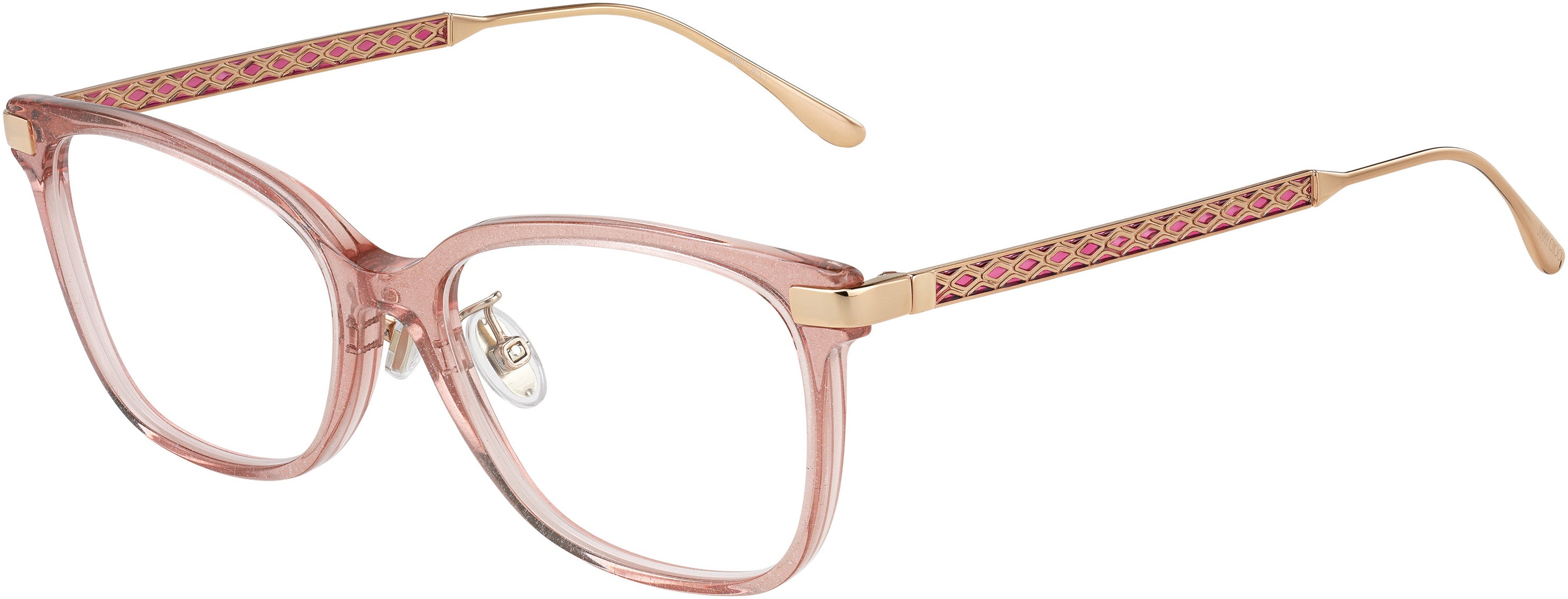  Jimmy Choo 236/F Rectangular Eyeglasses 0W66-0W66  Pink Glitter (00 Demo Lens)