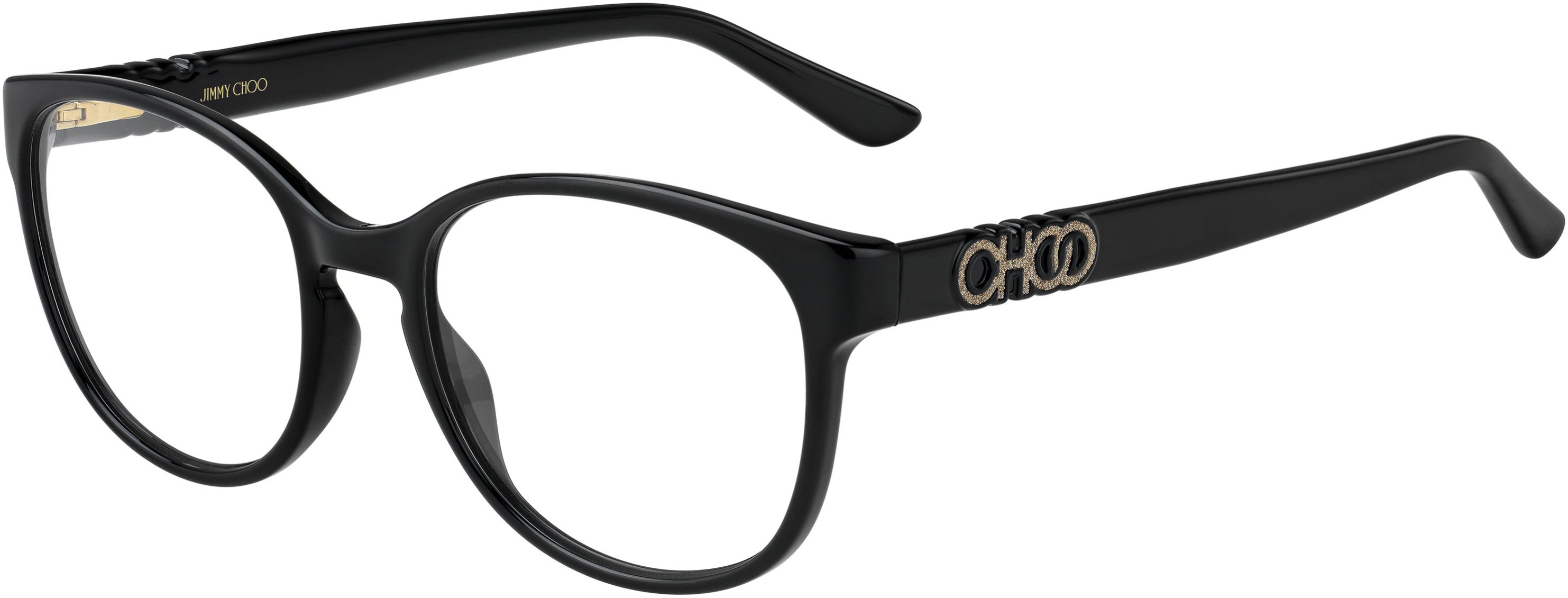  Jimmy Choo 240 Oval Modified Eyeglasses 0807-0807  Black (00 Demo Lens)