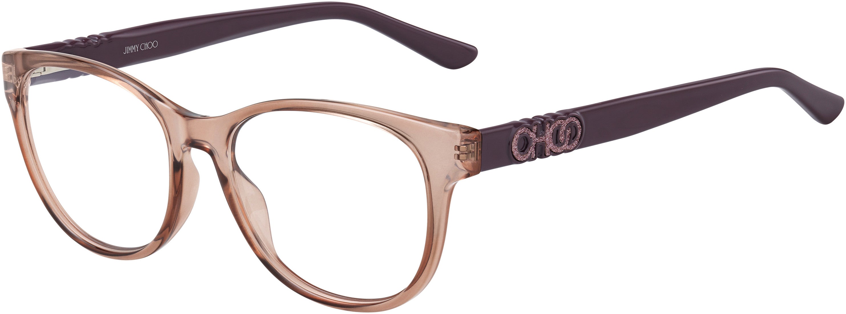  Jimmy Choo 241 Rectangular Eyeglasses 0G3I-0G3I  Dark Mauve (00 Demo Lens)