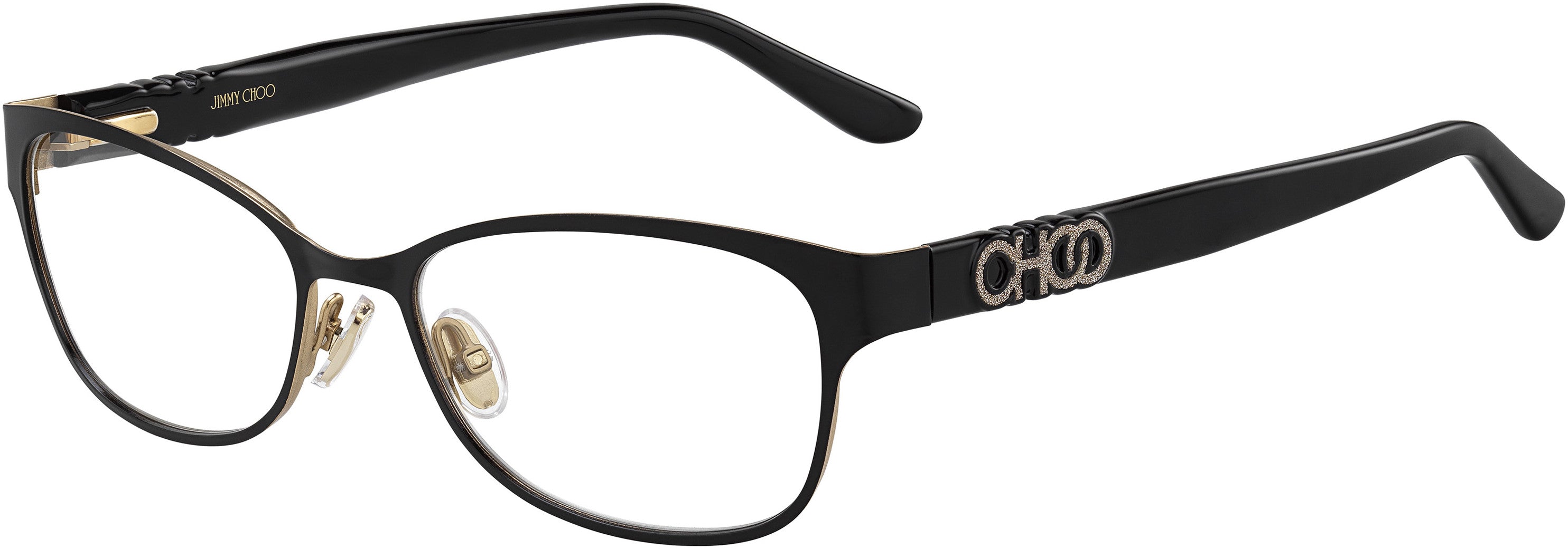  Jimmy Choo 243 Cat Eye/butterfly Eyeglasses 0807-0807  Black (00 Demo Lens)