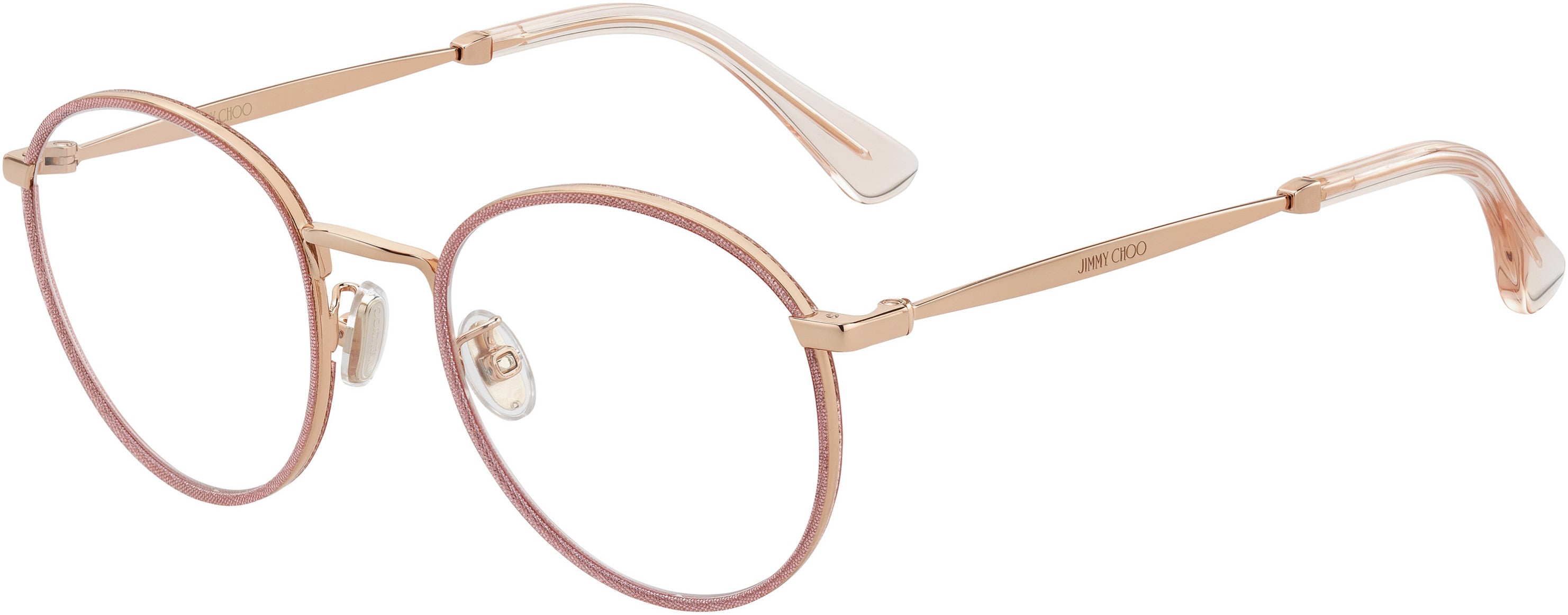  Jimmy Choo 251/G Tea Cup Eyeglasses 0W66-0W66  Pink Glitter (00 Demo Lens)