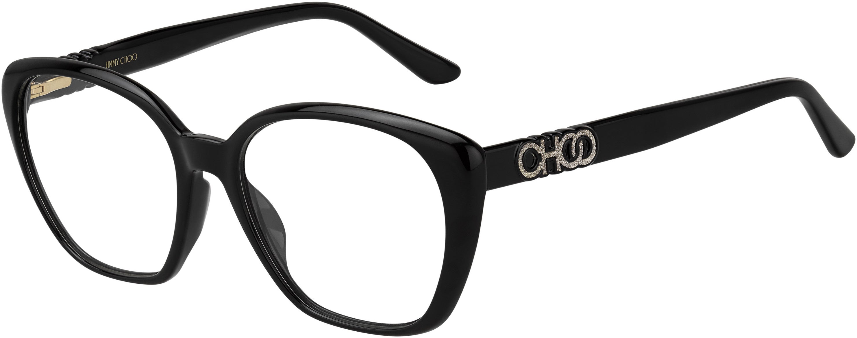  Jimmy Choo 252/F Square Eyeglasses 0807-0807  Black (00 Demo Lens)