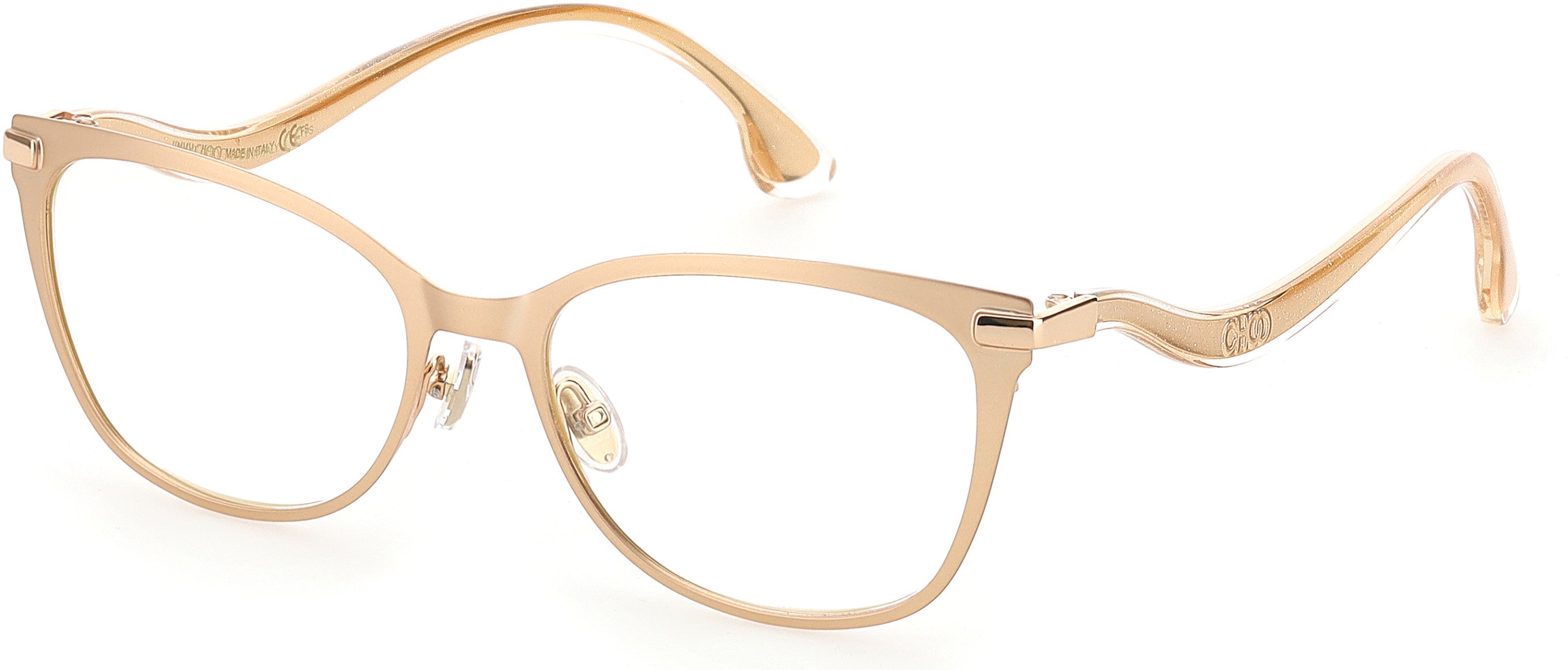  Jimmy Choo 256 Cat Eye/butterfly Eyeglasses 0DDB-0DDB  Gold Copper (00 Demo Lens)